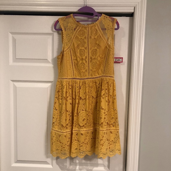 Xhilaration Dresses & Skirts - NWT! Golden Yellow Crocheted Dress!